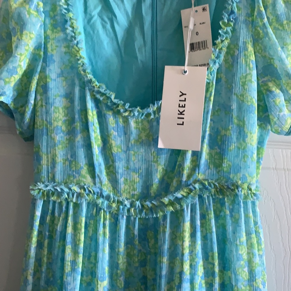 LIKELY Chloe Crinkled Chiffon Midi Dress - Picture 10 of 12